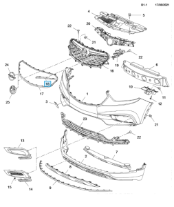 Nakładka chromowana grilla Mokka X