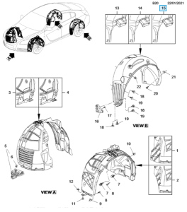 Nadkole tylne prawe Insignia A