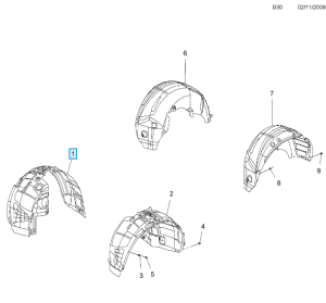 Nadkole przednie prawe Meriva B