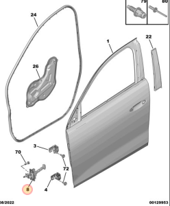 Ogranicznik drzwi przednich Astra L