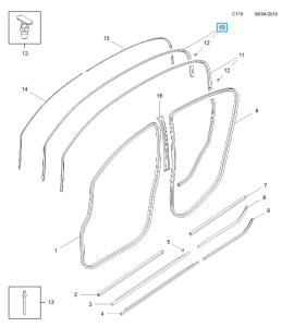 Uszczelka dachu Corsa E