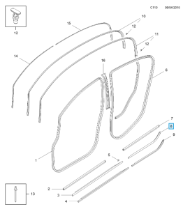 Uszczelka zgarniająca zewn. Corsa E