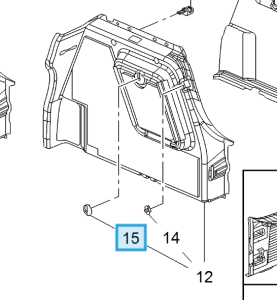 Blokada klapki rewizyjnej Astra J