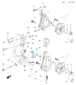 tuleja zwrotnicy przód opel insignia 
