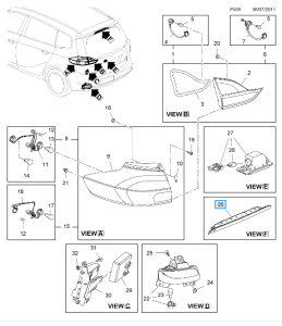 Trzecie światło stopu Zafira C
