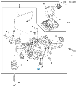 Korek spustu oleju tylnego mostu Insignia B