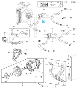Przewód nagrzewnicy wylotowy Meriva B