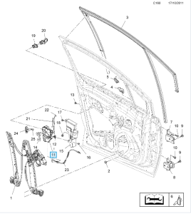 zamek drzwi przód lewy meriva b bez blokady