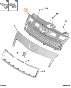 Szkielet grilla Peugeot Expert 3 