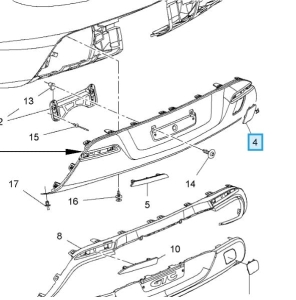 zaślepka ucha holowniczego tył astra j gtc