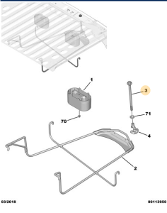 Śruba kosza koła zapasowego