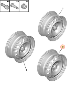 Felga stalowa Peugeot Rifter 
