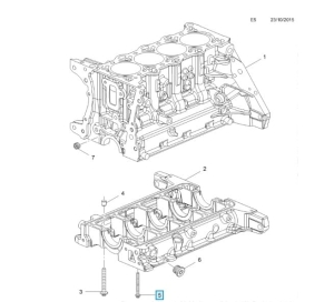 śruba torx m6x60 płyta bloku cylindrów do bloku