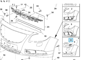Zaślepka lewa spryskiwacza reflektorów Insignia