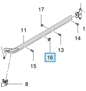 Ustalacz szyny środkowej Vivaro B