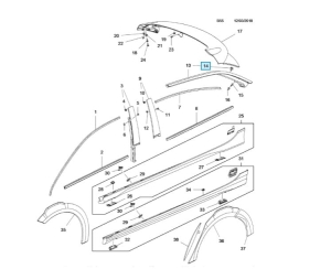 spinki listwy chromowanej insignia b kombi