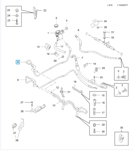 Przewód powrotny wspomagania Combo D 1.3