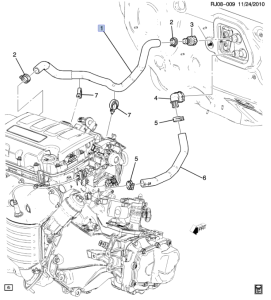 Przewód nagrzewnicy  Aveo T300