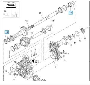 uszczelniacz obudowa wał napędowy opel obudowa skrzyni
