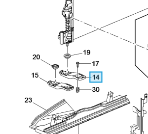 Wspornik dolny chłodnicy Insignia A 