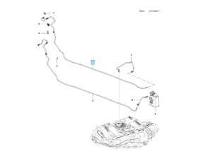 przewód zasilania paliwem przedni Opel Insignia A