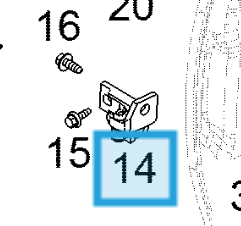 Zawias dolny przednich drzwi Corsa D