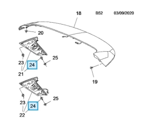 śruba osłony szyby tył astra k