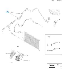 Przewód czynnika klimatyzacji Combo D