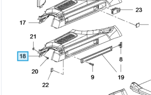 Wykończenie górne przedziału bagażowego Astra K kombi 