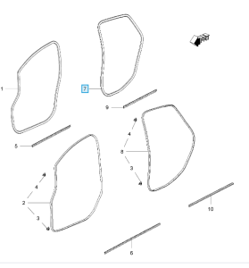 Uszczelka drzwi tylnych Astra J 