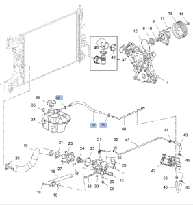 Przewód wodny odpowietrzający Cruze 