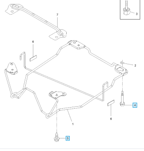 Zestaw śrub montażowych kosz koła Vivaro B