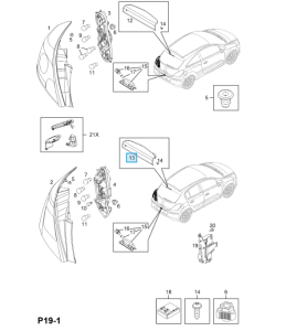 Trzecie światło stopu Corsa D 5D