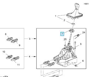 Zapadka dźwigni zmiany biegów Astra J