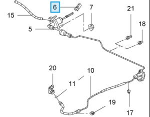 Ustalacz cięgna pompki sprzęgła Insignia A 