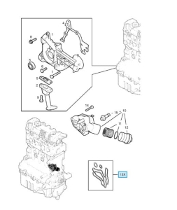 uszczelki obudowy filtra oleju 1,9 diesel