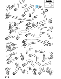Przewód nagrzewnicy wylotowy Astra G