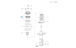 wspornik mocowanie amortyzatora przód opel insignia b