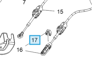 Spinka mocująca linkę zmiany biegów Insignia A
