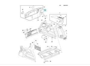 obudowa zawiasu opel astra j sedan