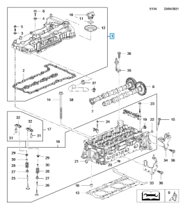 Pokrywa zaworowa Astra K 1.6D
