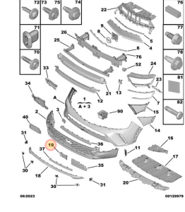 Zaślepka dolnej kratki zderzaka przedniego Mokka II