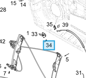 Sprężyna klamki wewn. Corsa D