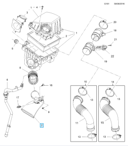 Przedni kanał wlotowy Meriva B