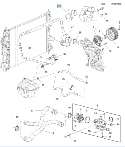 Przewód wylotowy chłodnicy Astra J