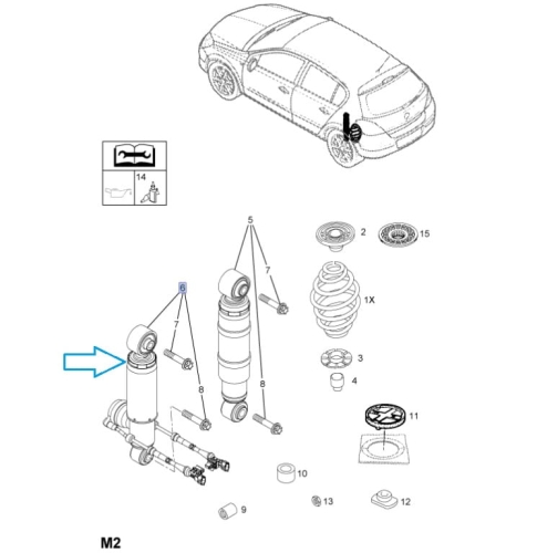 Amortyzator tylny lewy Astra H