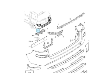wspornik zderzaka prawy tył zafira b