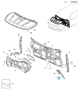 Izolacja błotnika przedniego Astra K