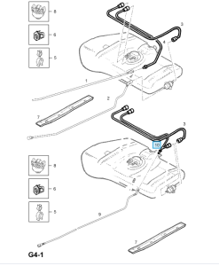 Przewód zwrotny paliwa Astra G 1.8