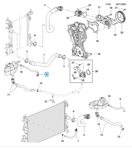 przewód odgazowywania Corsa E